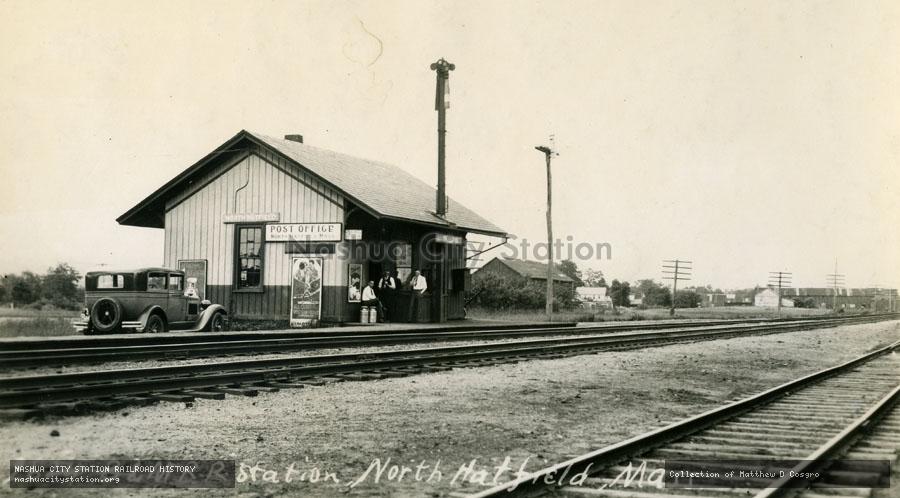 Postcard: Boston & Maine Railroad Station, North Hatfield, Massachusetts